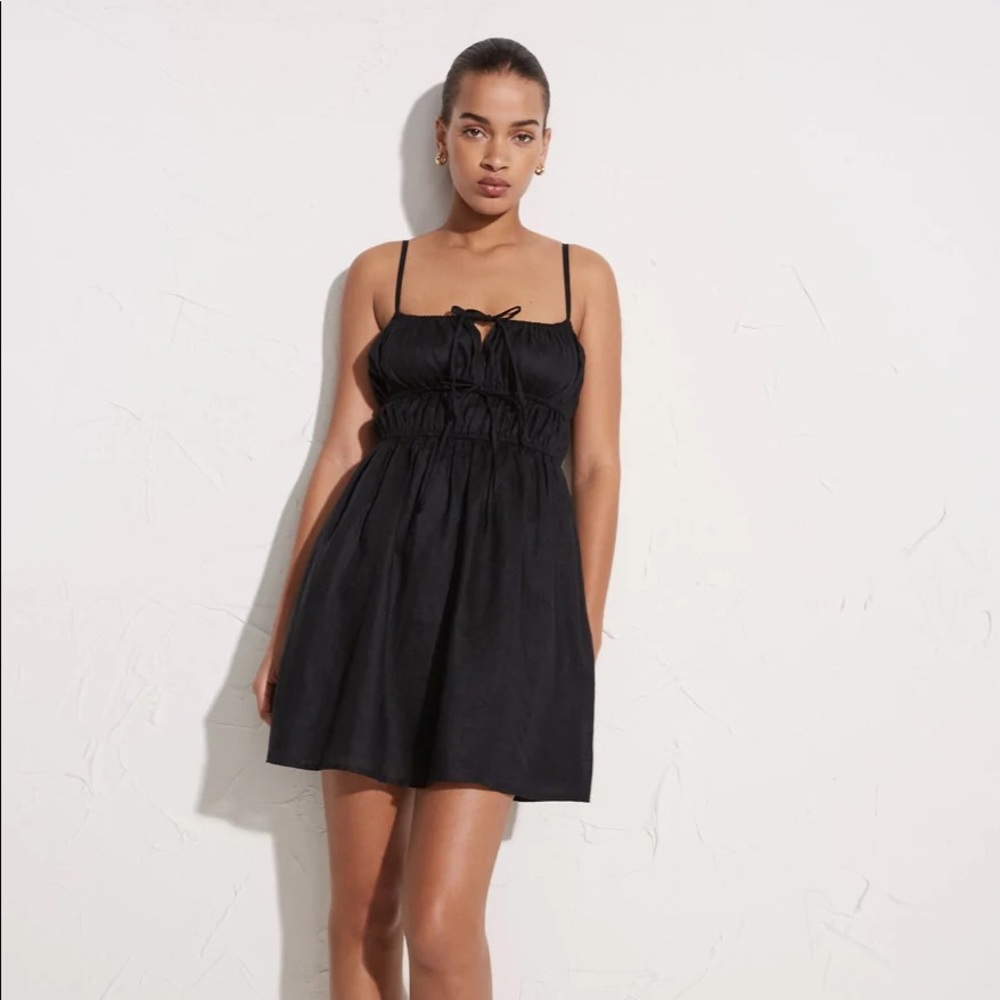 Shivka Mini Dress Plain Black
